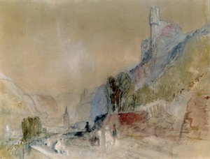 La cappella di San Clemente con il castello di Rheinstein e il castello di Reichenstein da Joseph Mallord William Turner